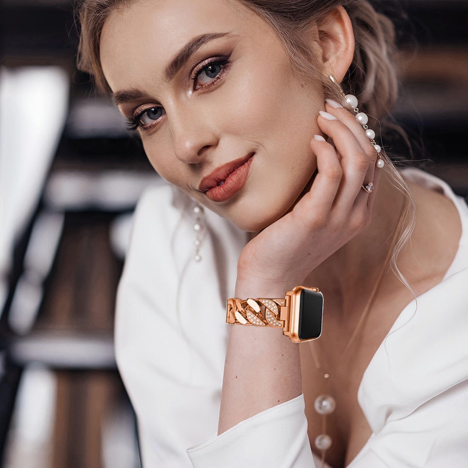 Цепочка-ковбой из нержавеющей стали в стиле Diamond Cowboy для ремешка Apple Watch Series 1-9 Ultra