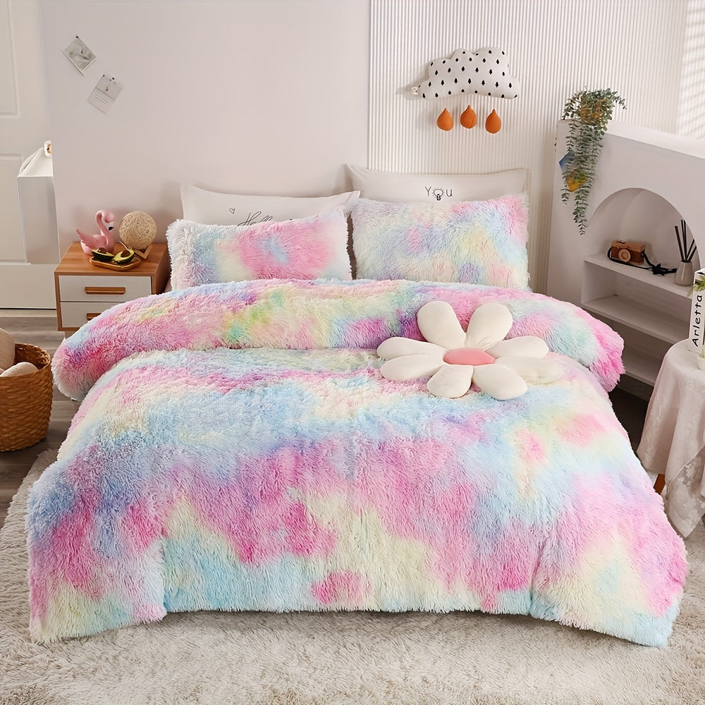 Люкс плюш узун жонли ювошли қопламалар тўплами, зиппер ёпишли, нафас олувчи полиэстер, бир рангли, барча мавсумлар учун