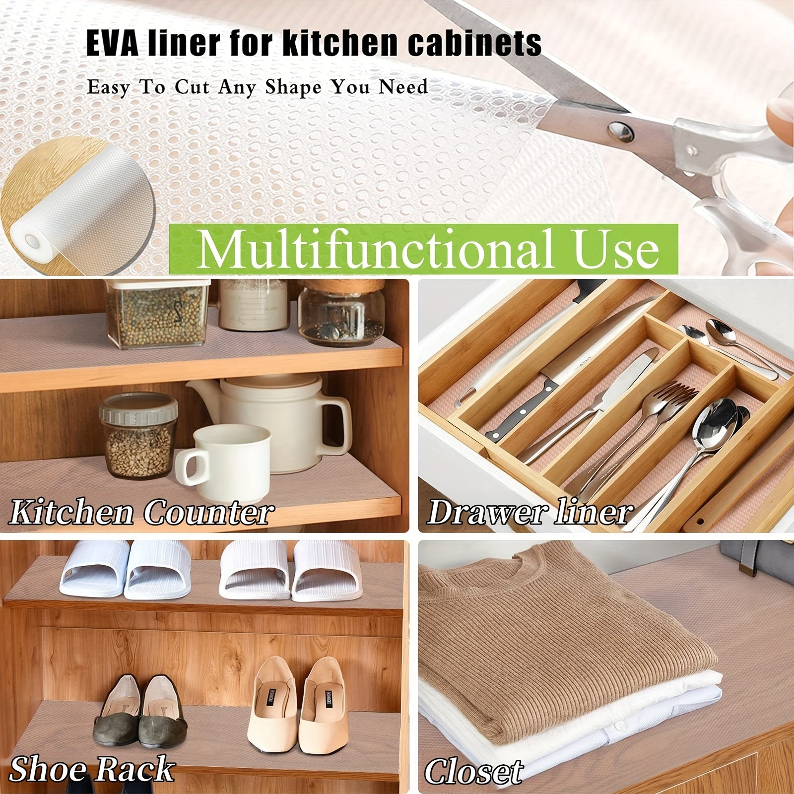 Forro de gabinete de EVA antideslizante, a prueba de humedad y resistente al agua, de uso múltiple en el hogar