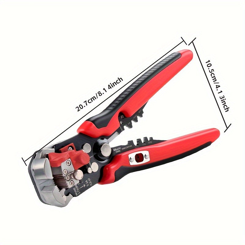 Electrician Automatic Wire Stripper 24-10AWG Multi-Function Cable Cutter Crimper Winding