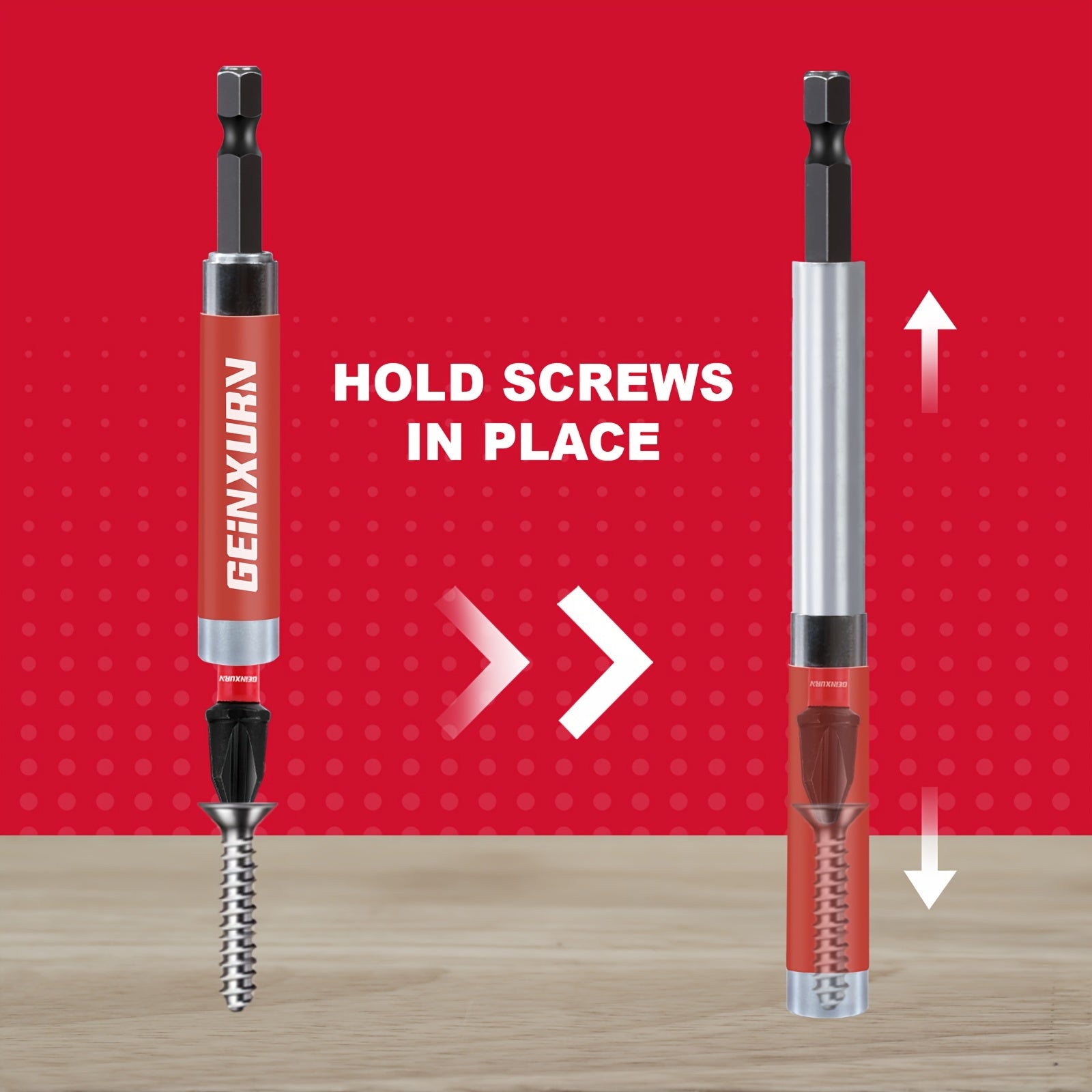 Magnetic Bit Holder Set Chrome Vanadium Steel Hex Head Red White Black 1/2/3/5/12pcs