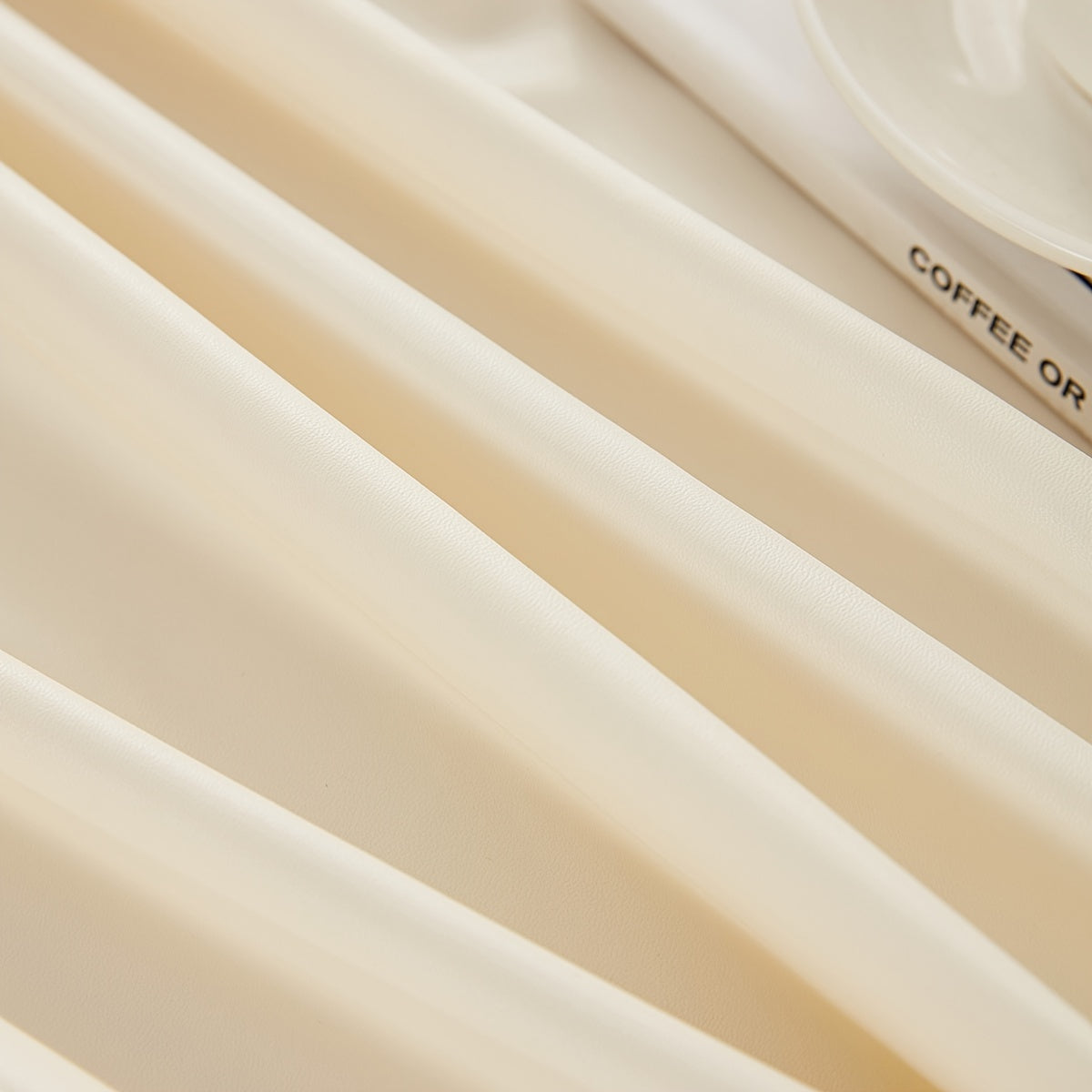 White Faux Leather Finish Tablecloth for Dining Parties and Outdoor Use