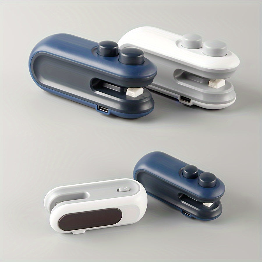 Mini Snack Bag Sealer Rechargeable USB Heat Seal Cutter Compact Plastic Food Storage