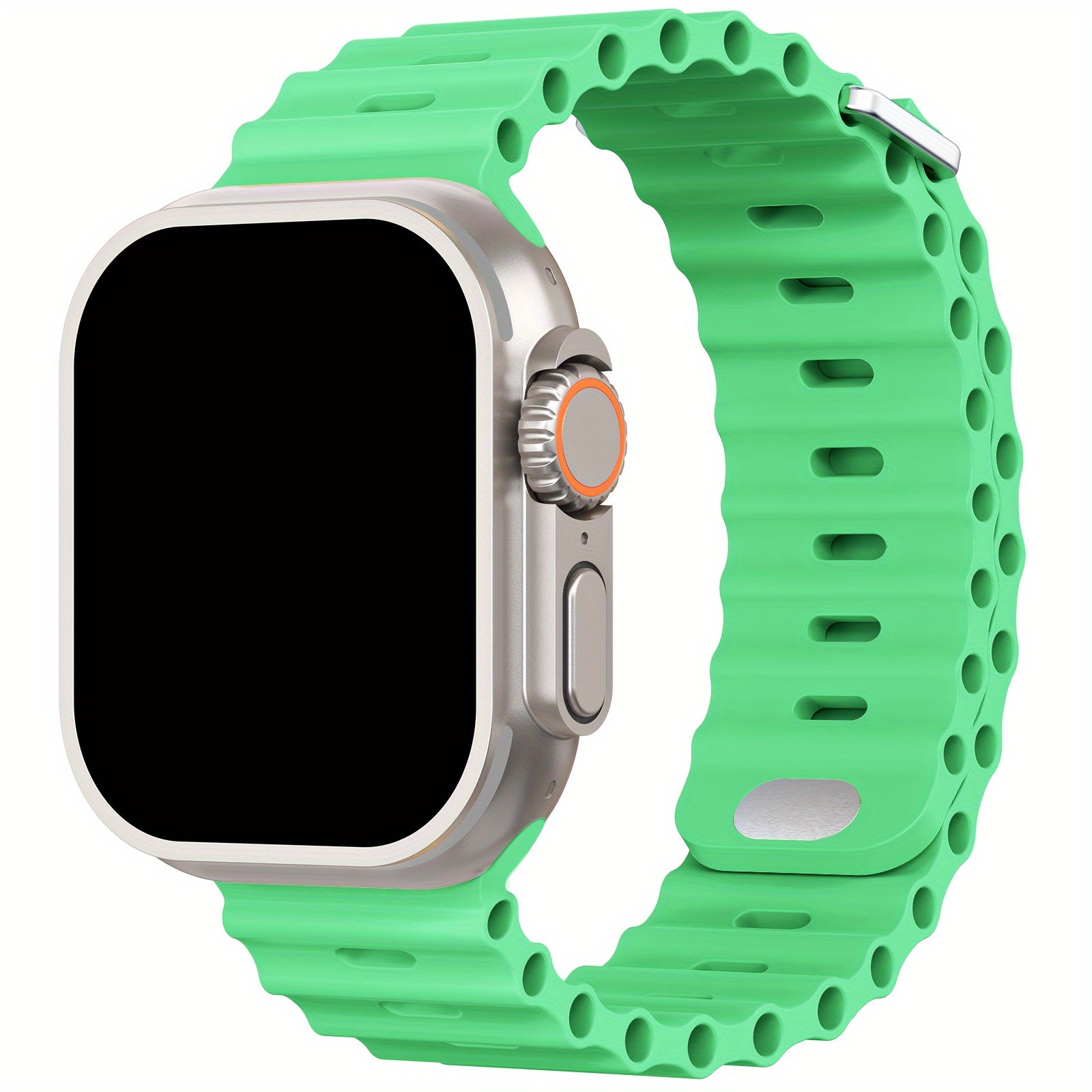 Silicone Sport Watch Band for Apple Watch Ultra 2 and Series SE 9/8/7/6/5/4 Men Women Waterproof Breathable 45mm 49mm