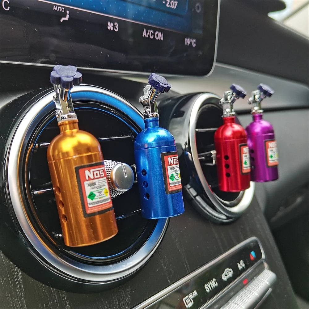 Car Air Freshener with Nitrogen Bottle for Vehicle Vent Aromatic Scent