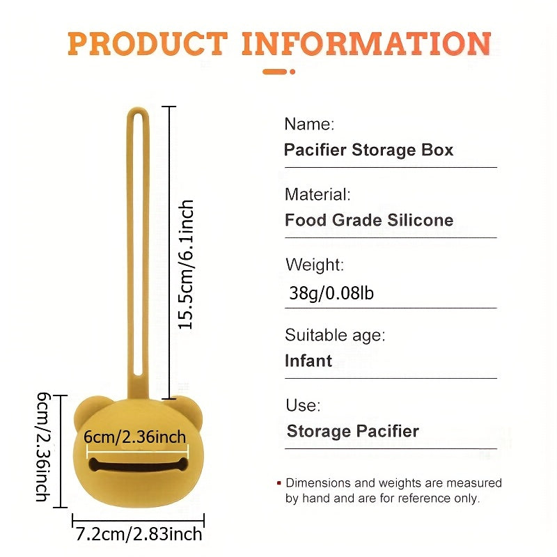 Baby Pacifier Case Silicone Panda Food-Grade BPA-Free for Newborns Girls Boys