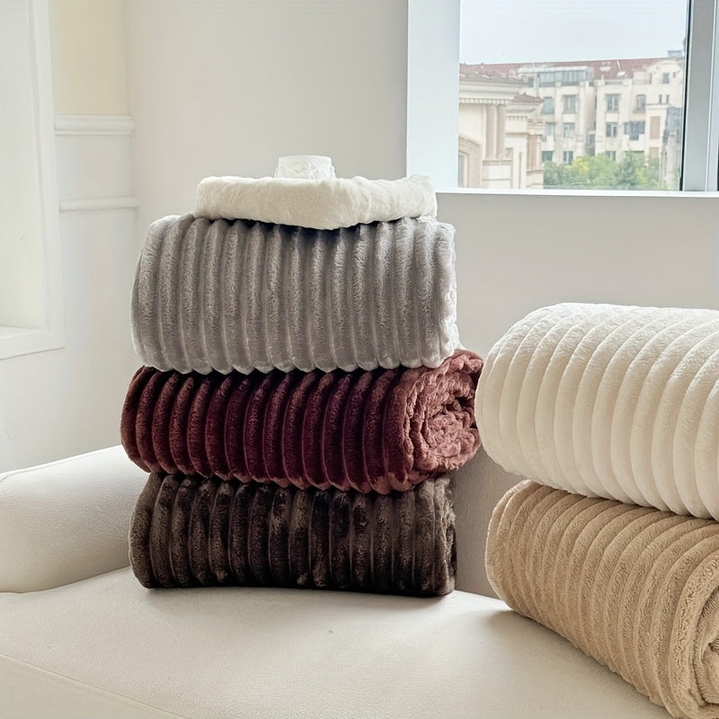 Soft Flannel Throw Blanket for Couch Bed Travel and Camping 50x60 Inches