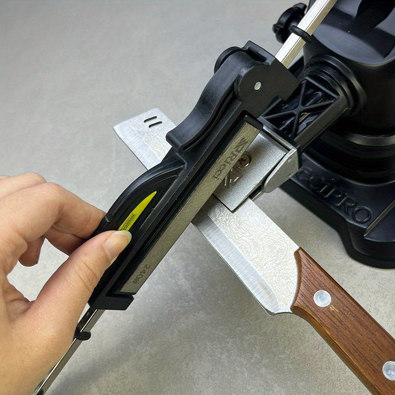 Afilador de cuchillos de ángulo fijo con piedra de diamante para uso en exteriores de cocina base de aleación duradera