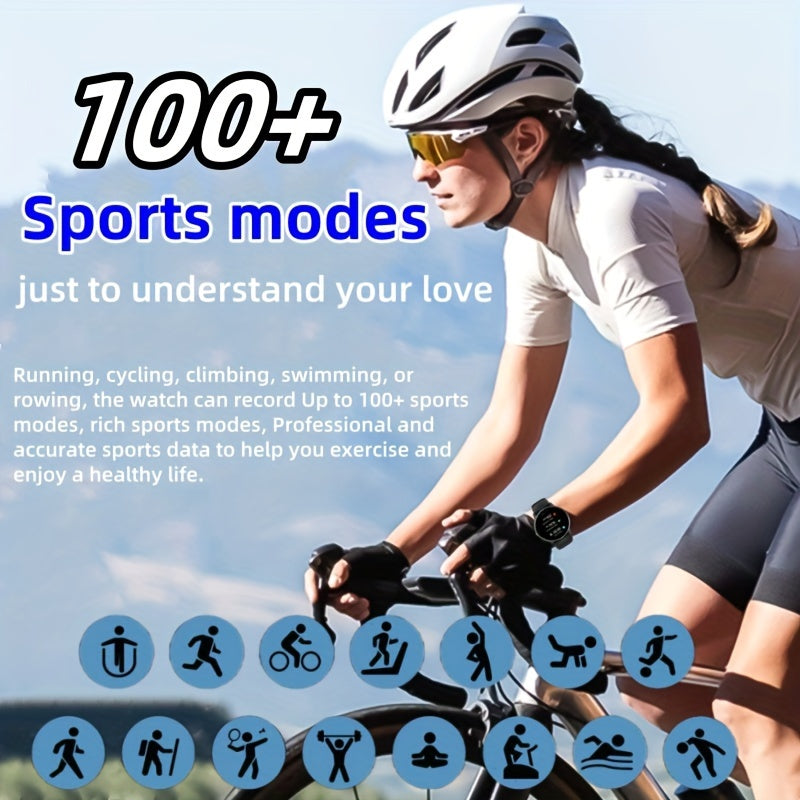 Smartwatch Wireless Calling AI Voice Sleep Calorie Tracking Sports Modes Silicone Strap