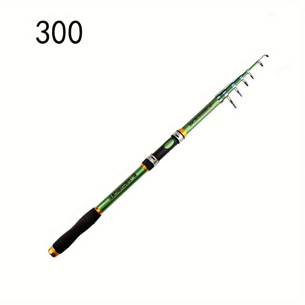 Telescopic Carbon Fiber Fishing Rod 30-70cm Extendable with Foam Handle and Ceramic Reel Seat