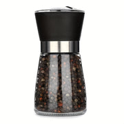 2-Piece Glass Pepper and Salt Grinder Set for Kitchen, BBQ, Picnic