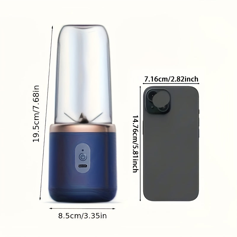 Vaso licuadora portátil recargable por USB de 0.3L para batidos y jugos de viaje