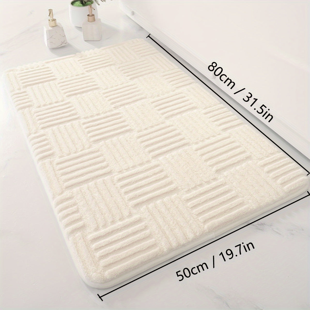 Thickened Absorbent Bathroom Mat Non-Slip Bathtub Rug Home Entryway Carpet