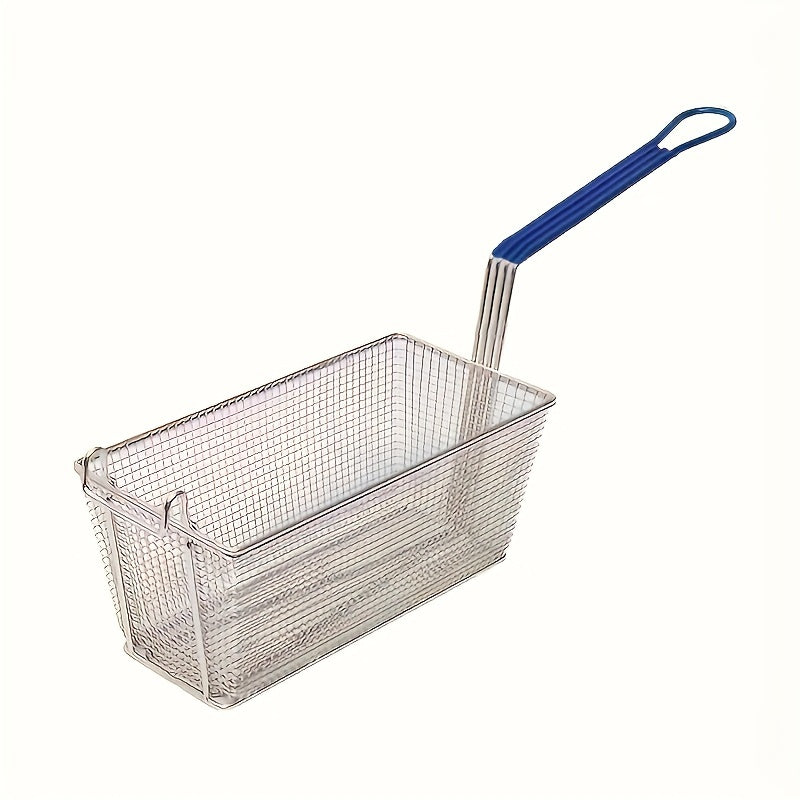 Cast Iron Deep Fryer Baskets Set with Dip Handles, Dishwasher Safe, Clear Finish