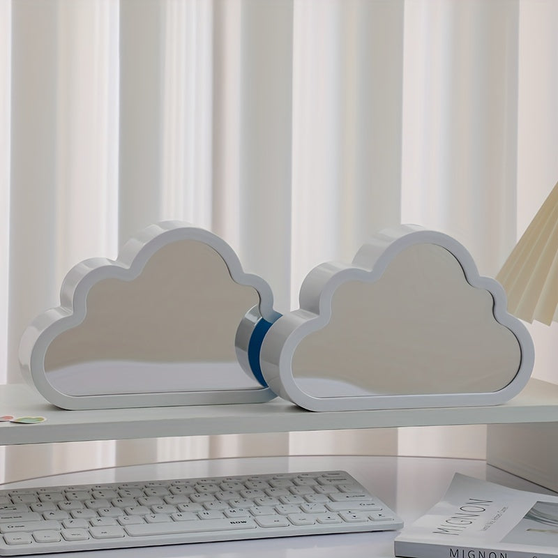 Tulip Cloud LED Night Light with Mirror Sea Effect for Bedroom Decor