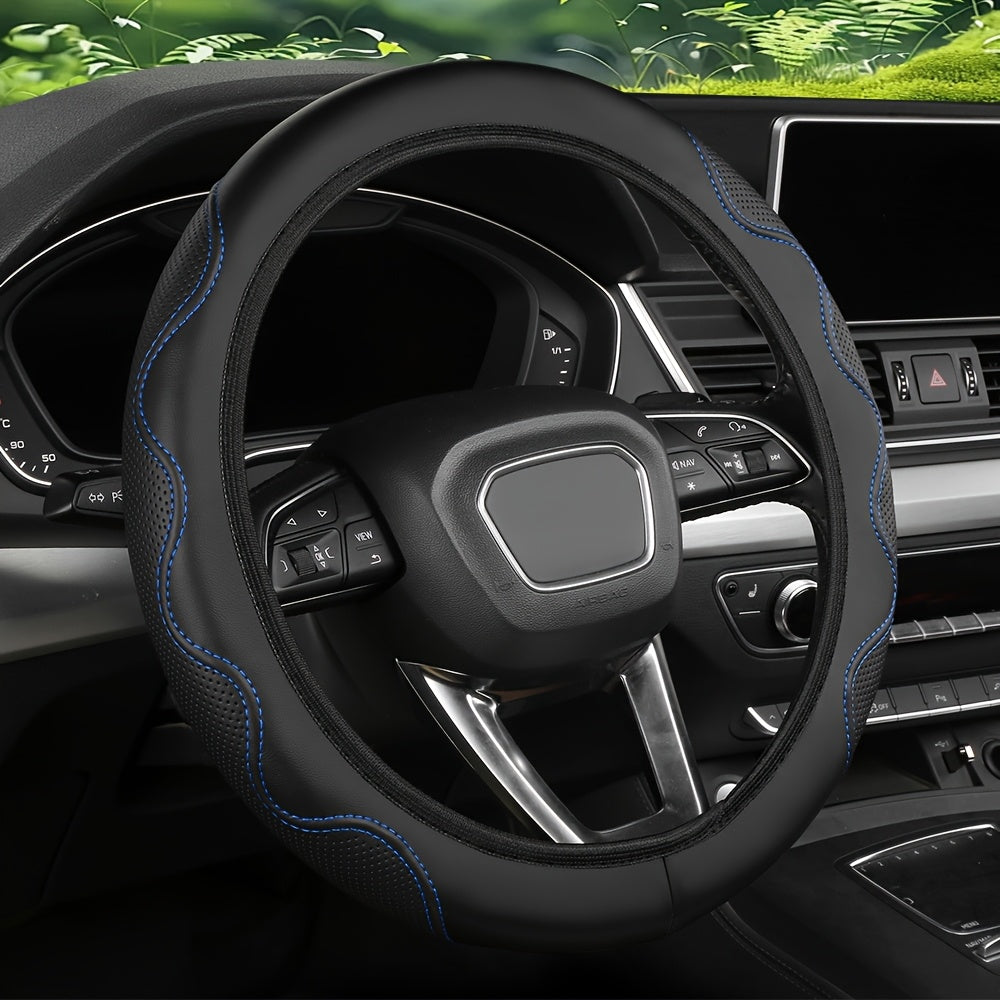 Universal Steering Wheel Cover Embossed Anti-Slip All-Season Car Interior