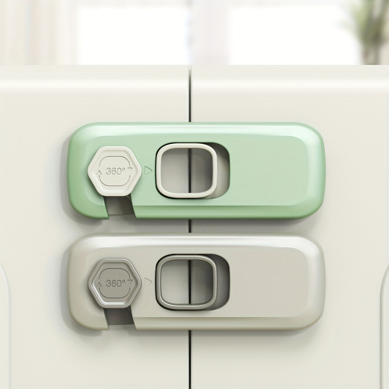 Set of 5 Child Safety Locks for Refrigerator Cupboards Drawers Non-Toxic PVC Durable Adhesive