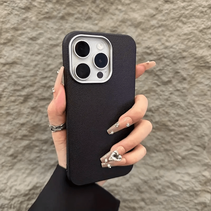 Textured TPU Phone Case for iPhone 16 Pro Max 15 Pro 14 Plus 13 12 Fashion Leather Compatible