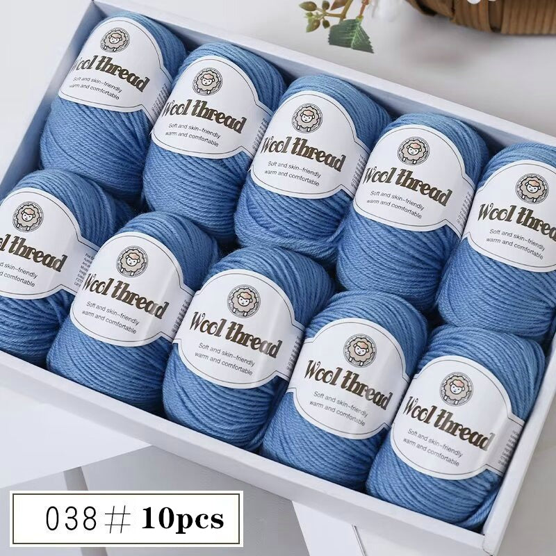10pcs Australian Wool Yarn 500g Soft Warm Knitting for Sweaters Coats Scarves
