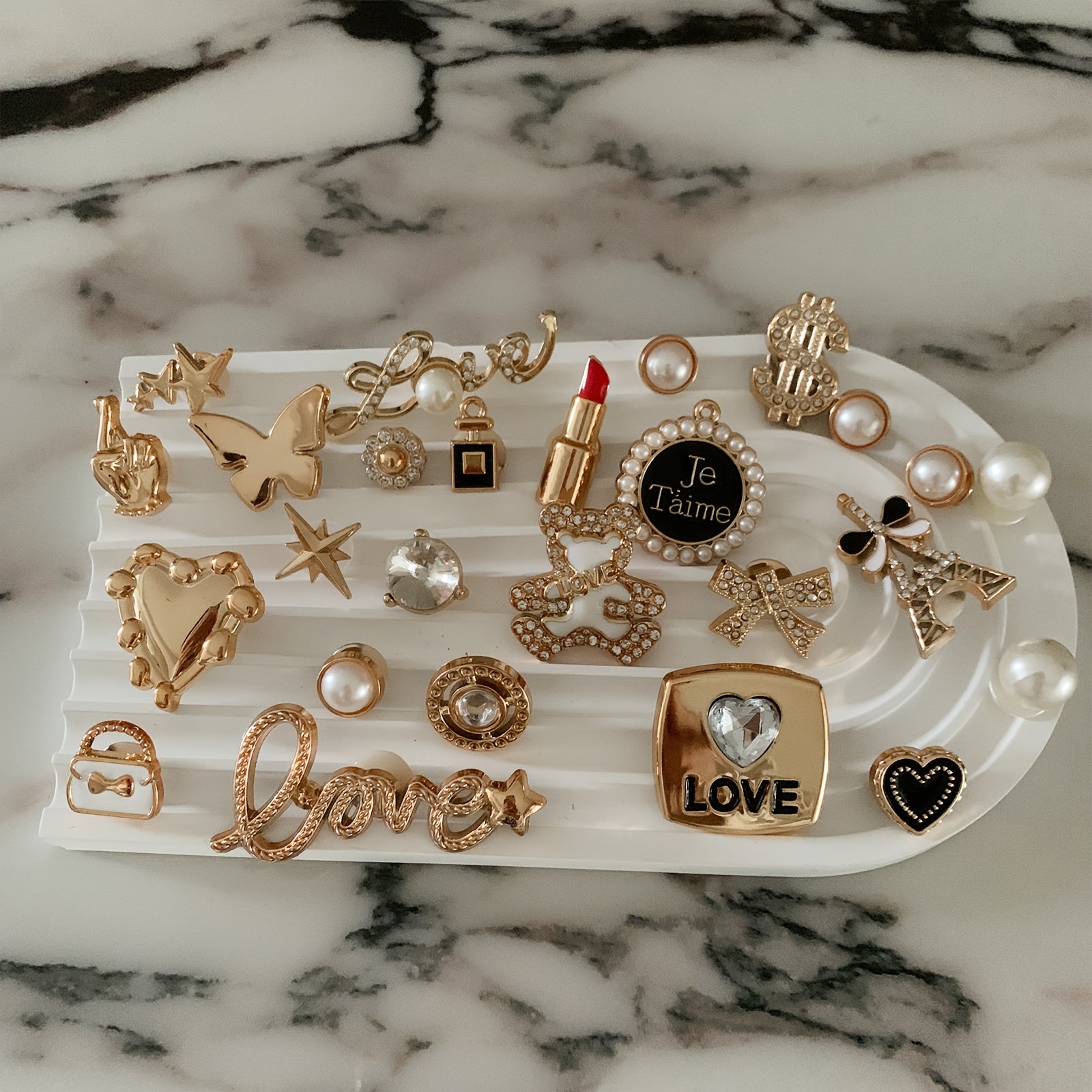Girls Shoe Decoration Charms 26pcs Set DIY Detachable Cute Shoe Accessories