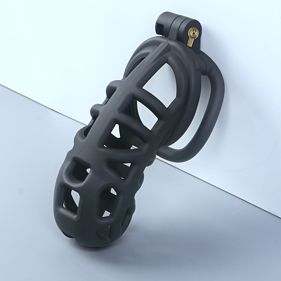 Men Chastity Lock Matte Nylon Resin Yengil Qiyalik Qafas O'z-o'zini Boshqarish