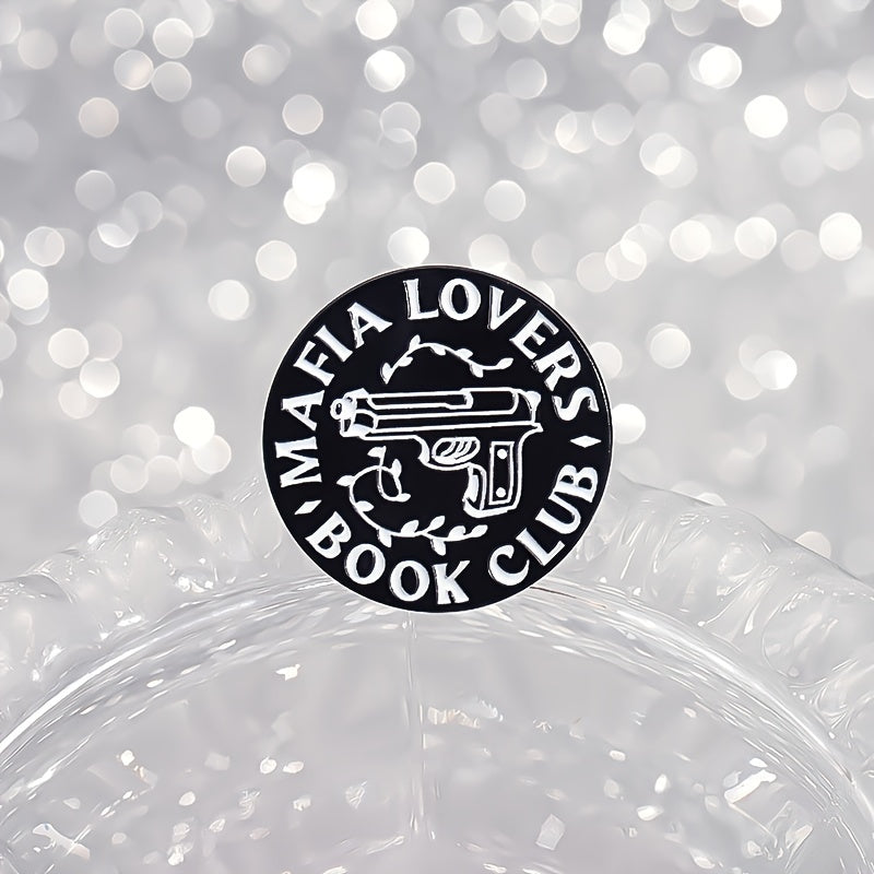 Черно-белая круглая медальонная эмалированная нашивка из сплава для рюкзаков и одежды 1/4 шт.