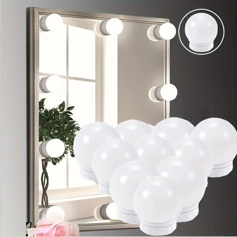 LED Makeup Mirror Lights with Dimmable USB Wall Lamp and Storage Wire