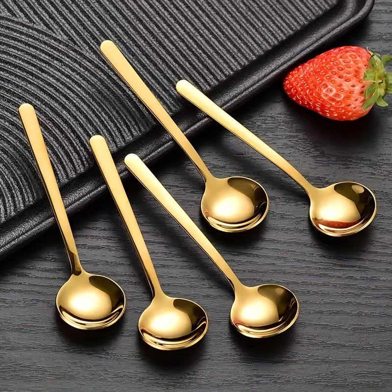 Set of 8 or 16 Stainless Steel Espresso Spoons for Coffee and Desserts