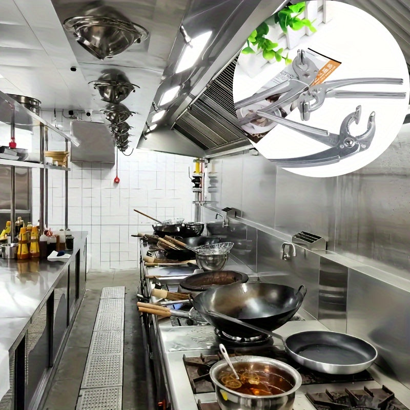 Multifunctional Gold Hot Pot Clip, Foldable Bowl Holder, Kitchen Safety Gadget