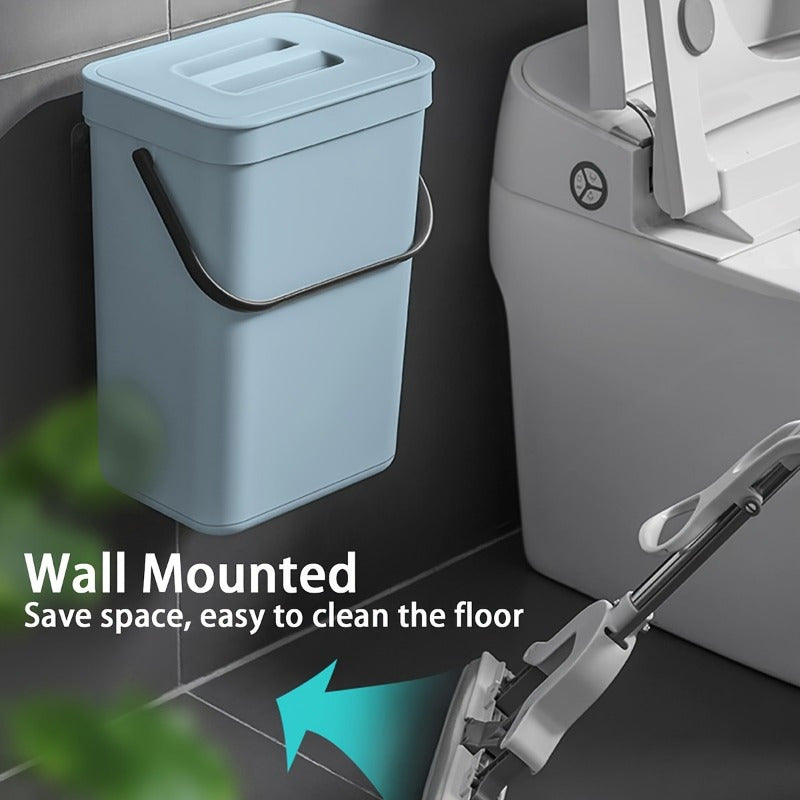 3L/5L Under Sink Trash Can with Lid Leak-Proof Plastic Bin for Kitchen Bathroom Bedroom