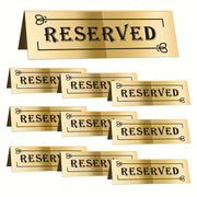 Acrylic Reserved Table Signs Set of 3 Waterproof Double-Sided Wedding Party Restaurant
