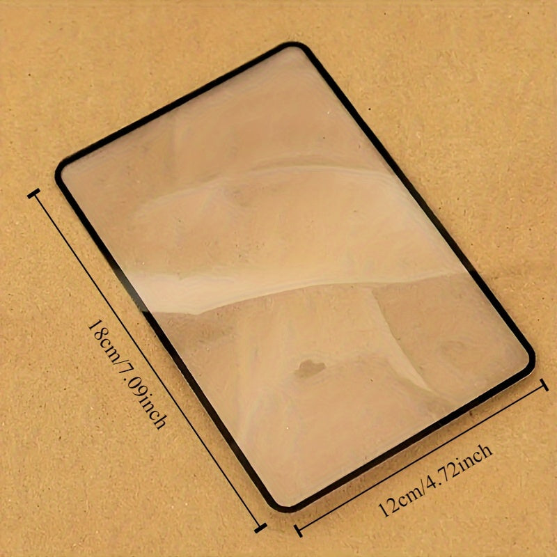 Portable PVC Bookmark Magnifier Card Large Reading Aid 180x120mm