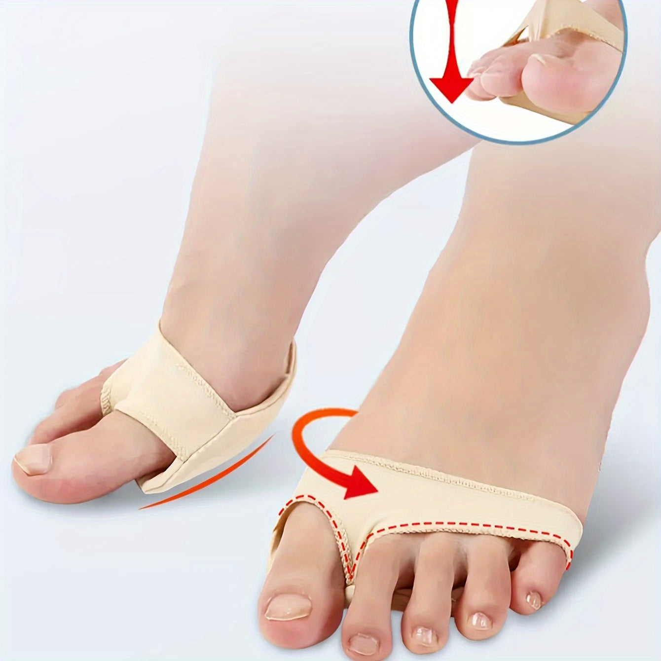 Women's Breathable Metatarsal Pads Toe Protectors 1 Pair