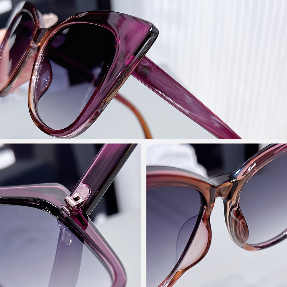 Унисекс солнцезащитные очки в стиле Cat Eye в ярких цветных блоках Jelly для пляжа и вечеринки