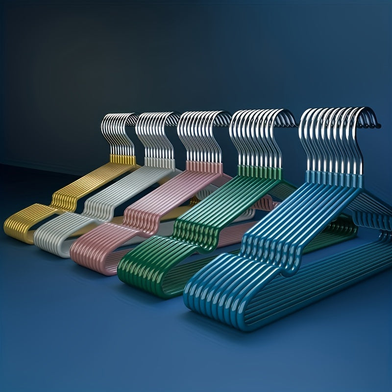 Perchas de metal para ropa, paquete de 20, antideslizantes, de gran capacidad y ahorro de espacio