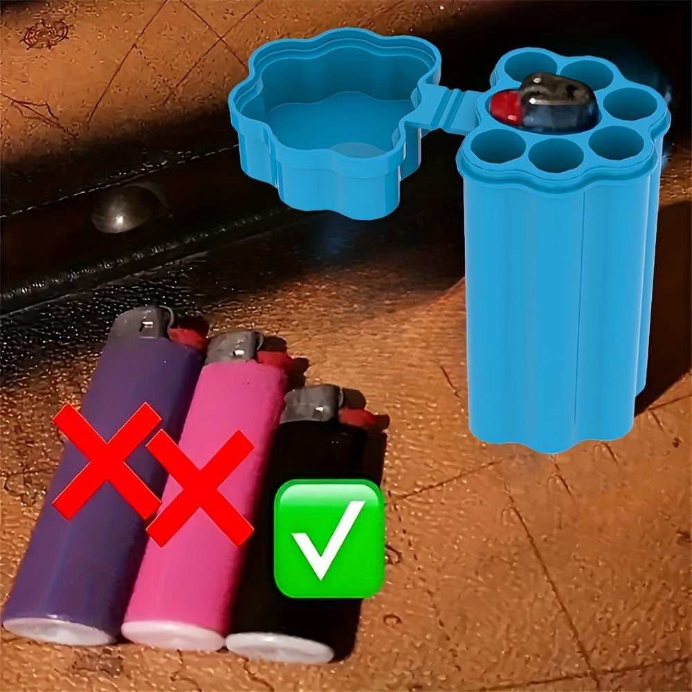 Розовая крышка-ящик для хранения с держателем для зажигалки для путешествий и дома