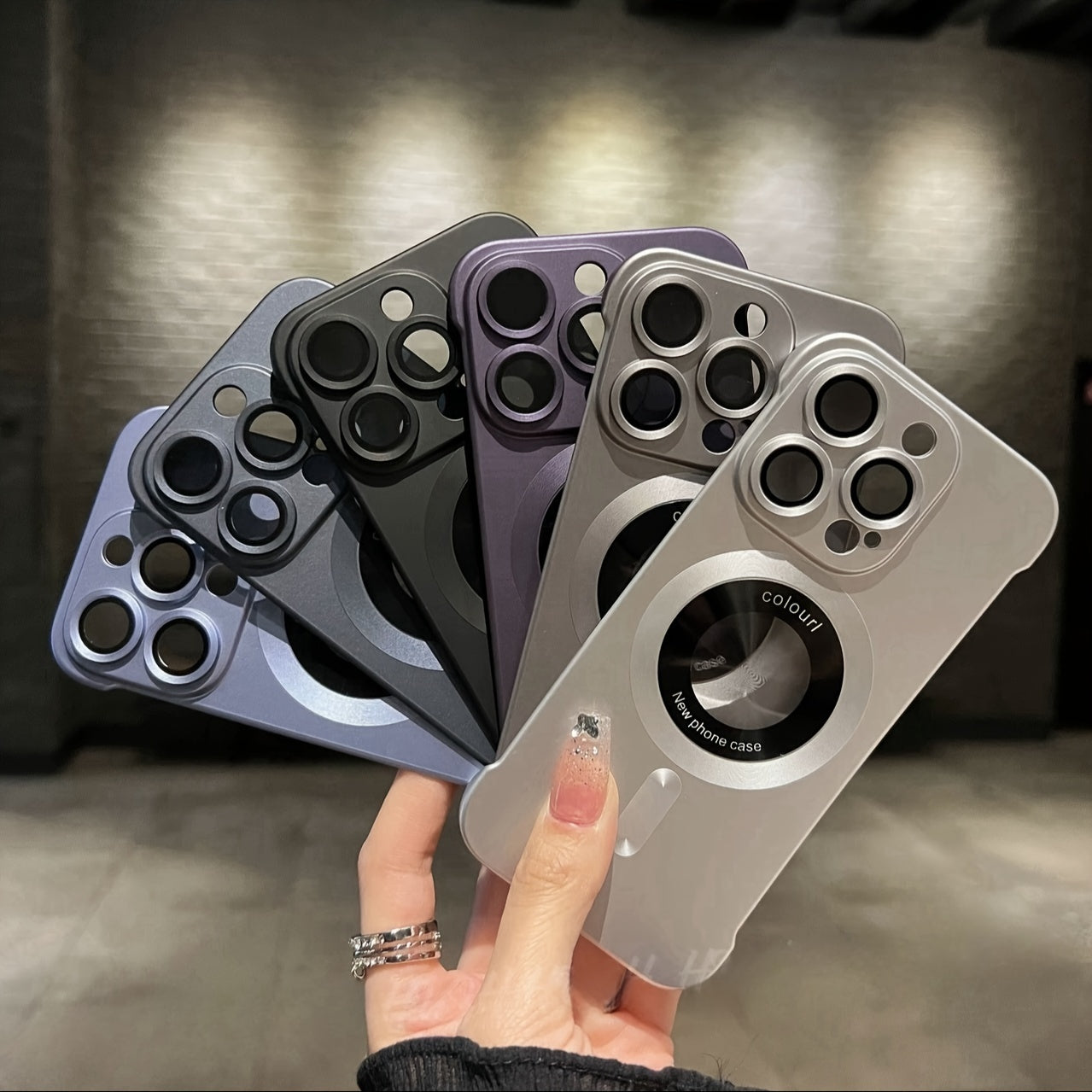 Ultra-Thin Frosted Phone Case with Built-In Lens Protection for iPhone 12 to 16 Pro Max