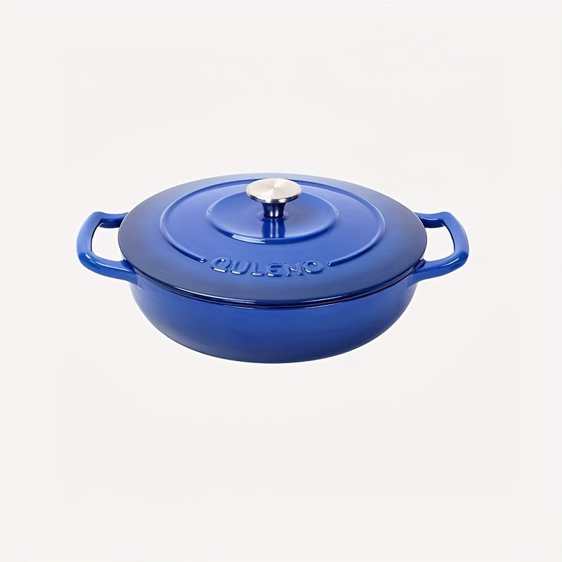 Enamel-Coated Cast Iron Dutch Oven for Cooking Baking and Serving 4 Qt