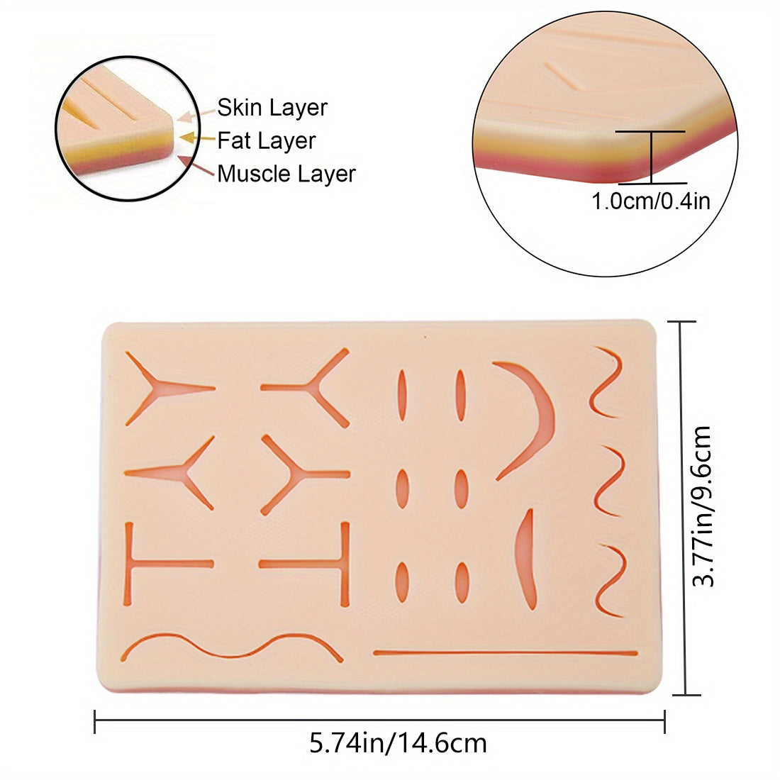 Nursing Student Suture Practice Kit Metal All-in-One Training Set