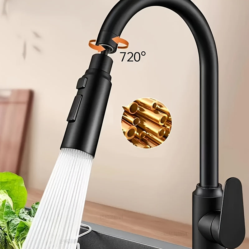 Faucet Extender with Rotating Spout and Universal Connector for Splash Prevention