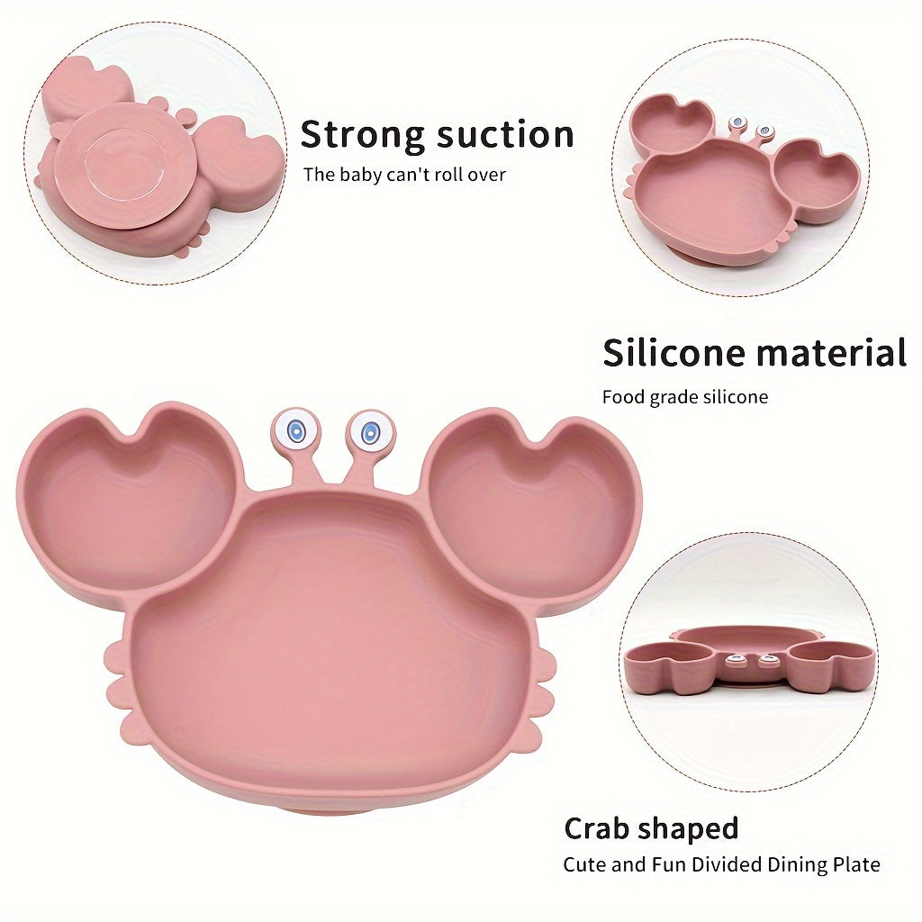 Juego de 9 artículos esenciales de silicona para alimentar a bebés, que incluye babero, plato con succión, cuenco, vaso con pajita, cuchara y tenedor