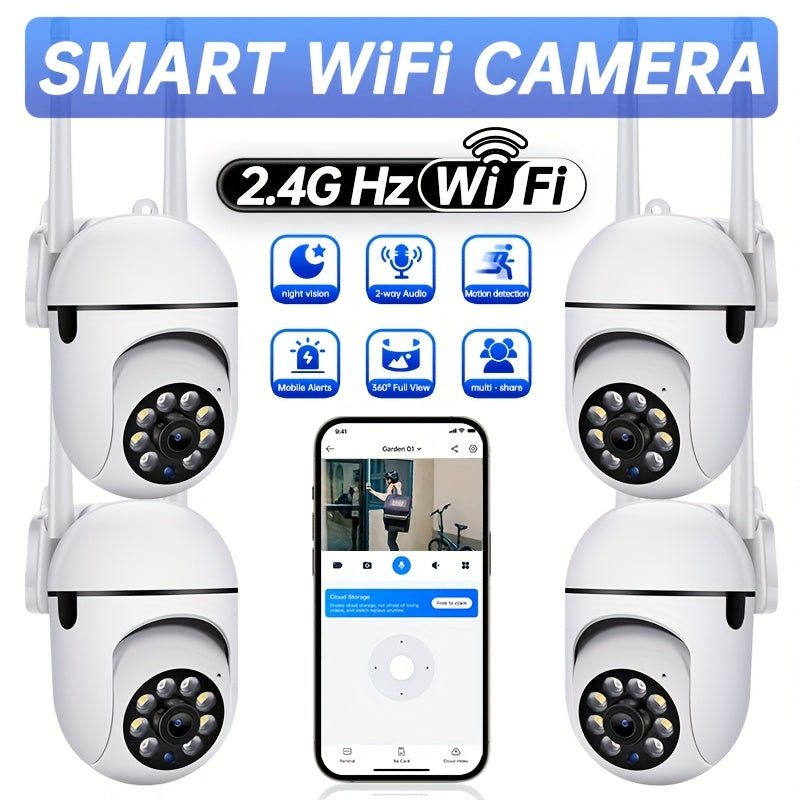 1080p Wireless Smart PTZ Security Camera with Night Vision Human Tracking and Voice Control