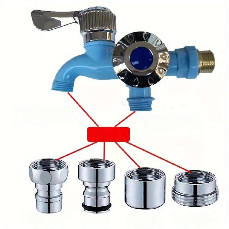 Dual Nozzle Faucet Plastic Installation for Balcony Bathroom Pool