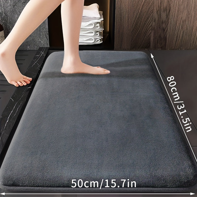 Thick Plush 25D Sponge Bath Mat Non-Slip Absorbent for Shower Kitchen Bedroom