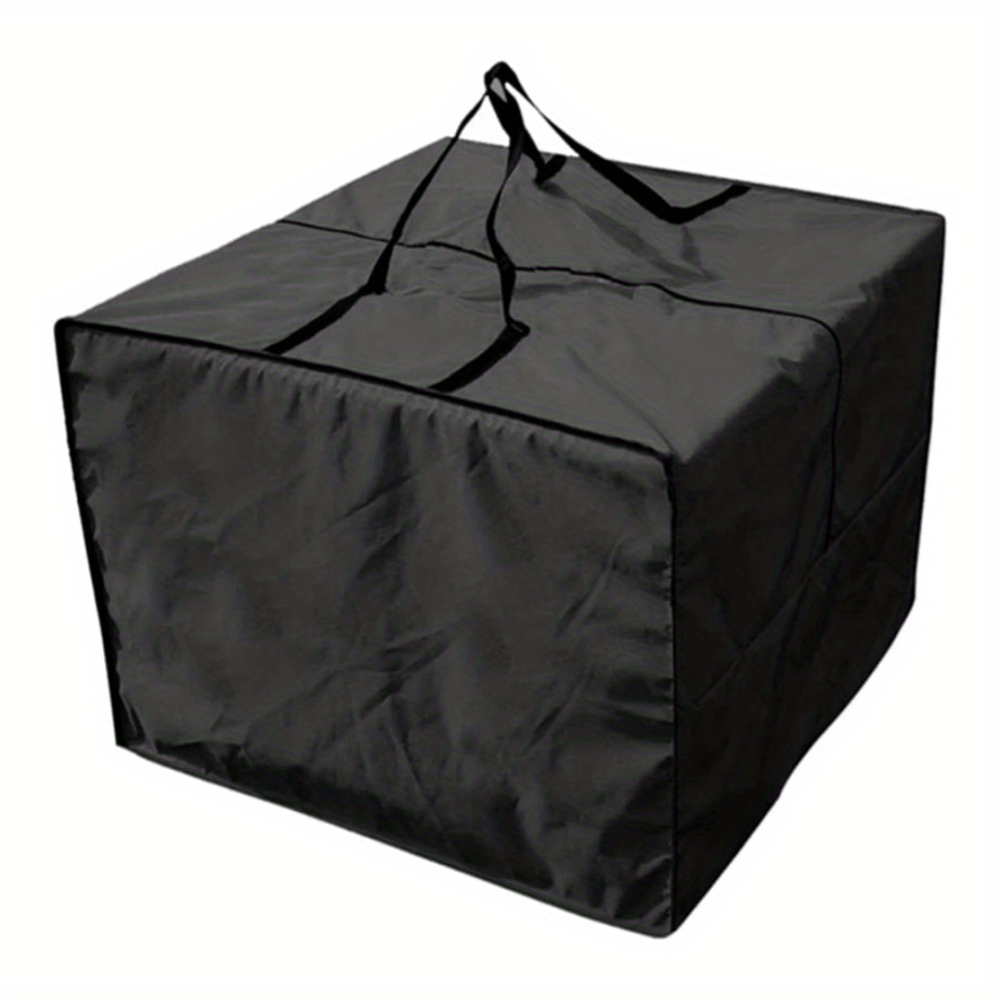 Black Outdoor Storage Bag with Zipper Handle for Garden and Camping Mats