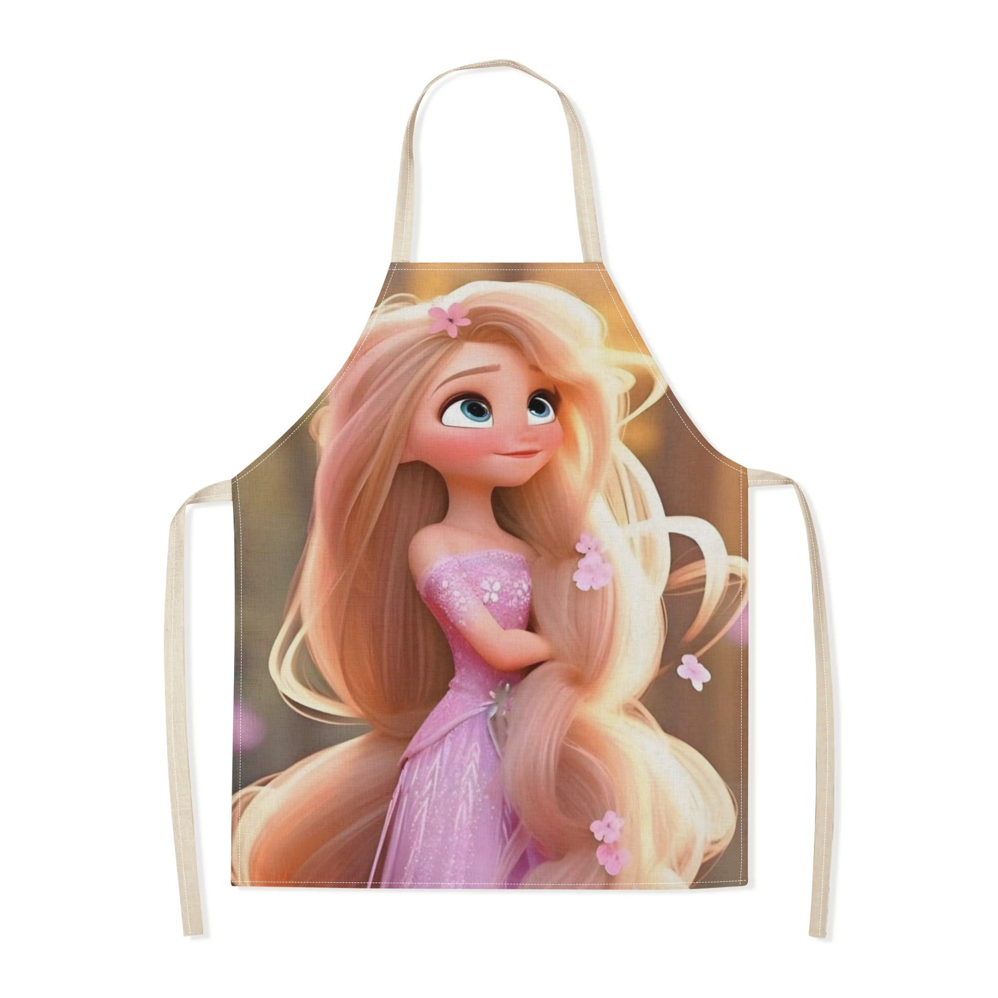 Waterproof Apron With Cartoon Elsa Design For Kitchen Restaurant Supermarket