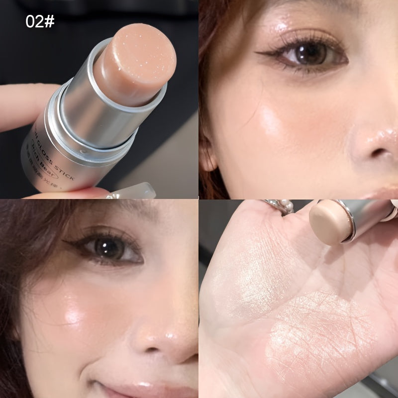 Barra de iluminador en gel ligero con hidratación para mujer, brillo natural y contorno