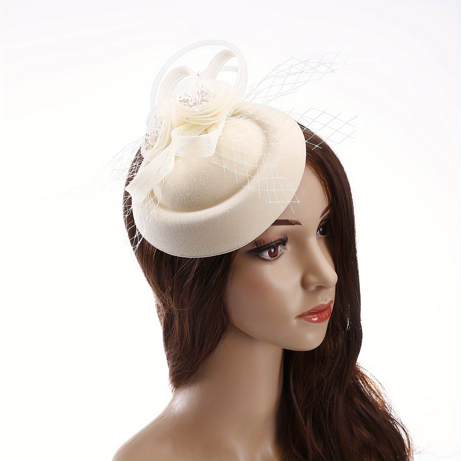 One piece Women's Flower Veil Mesh Balletcore Bow Fascinator, Choyxonalar, Tug'ilgan kunlar, Ot sporti tadbirlari, to'ylar, cherkov xizmatlari yoki boshqa har qanday maxsus tadbirlar uchun mukammal. Oson attachment uchun qulay klip bilan ta'minlangan.