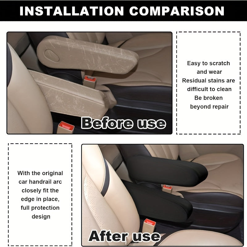 Paquete de 2 fundas para reposabrazos del asiento delantero del coche, protectores de tela, fundas para reposapiés universales para furgoneta y autobús