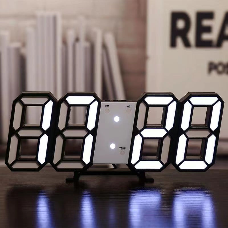 Digital Clock 3D LED Desk Clock for Bedroom Home Decor